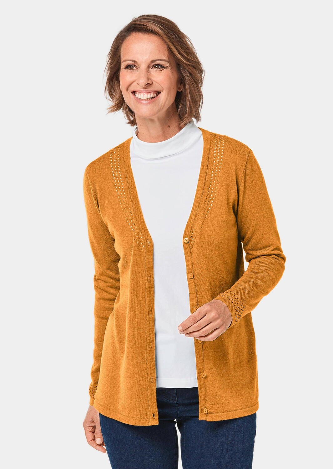 

Кардиган GOLDNER Strickjacke, цвет maisgelb