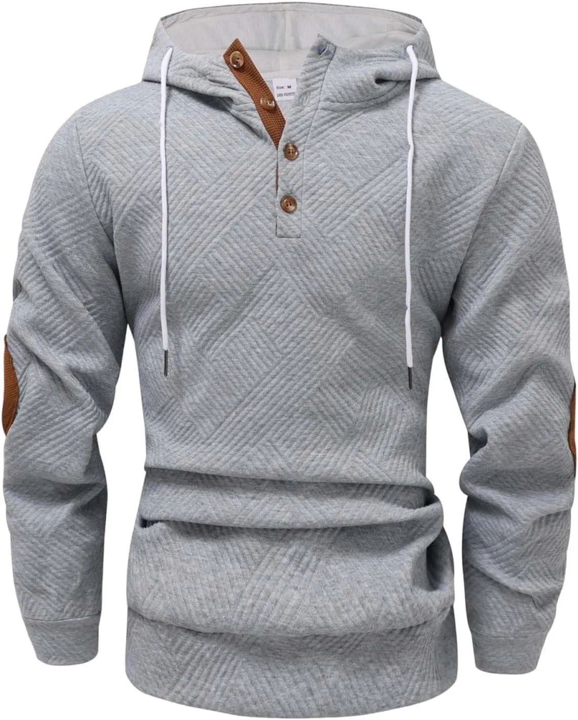 

Мужская толстовка с капюшоном Casual Cotton, длинный рукав, на четверной застежке