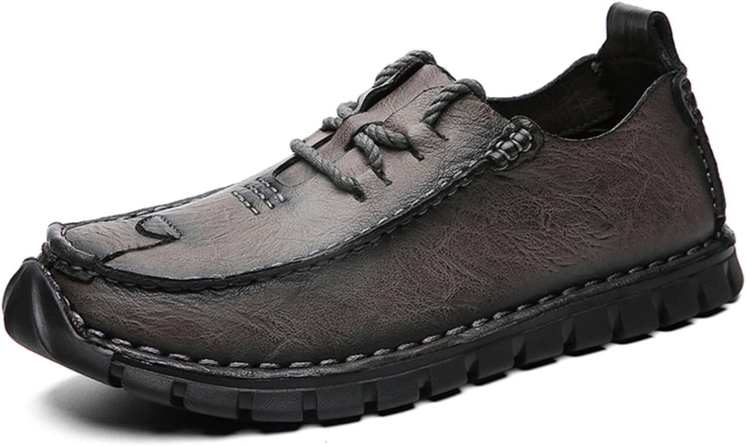 

Модные мужские кроссовки ручной работы из кожи с шнуровкой - стильная повседневная обувь, идеально подходящая для прогулок на природе, отдыха и ежедневных пробежек Aokisx