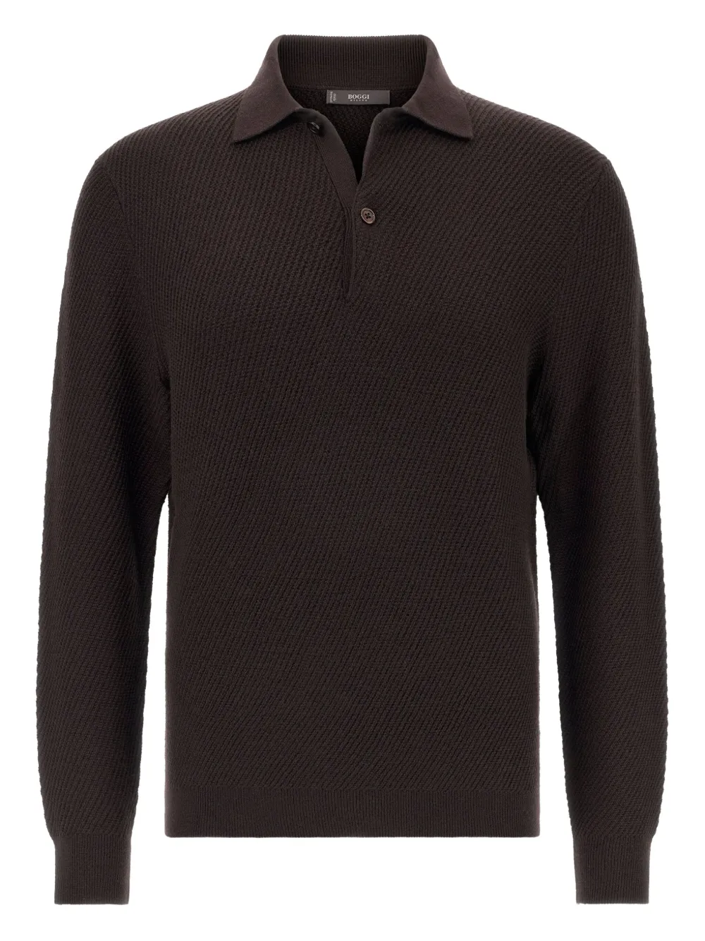 

Рубашка поло в рубчик Boggi Milano, коричневый