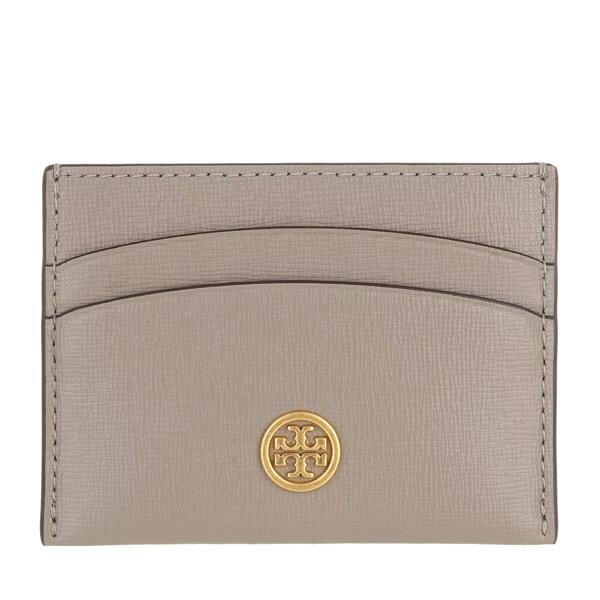 

Кошелек robinson card case gray Tory Burch, серый