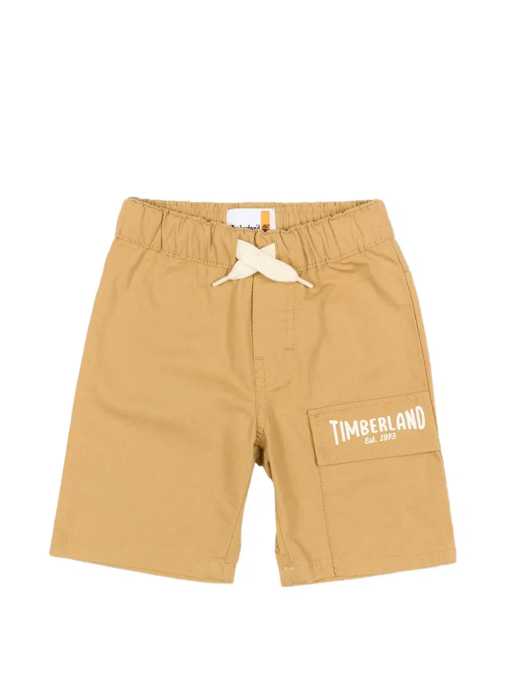 Шорты с принтом-логотипом и поясом на шнурке Timberland Kids, бежевый