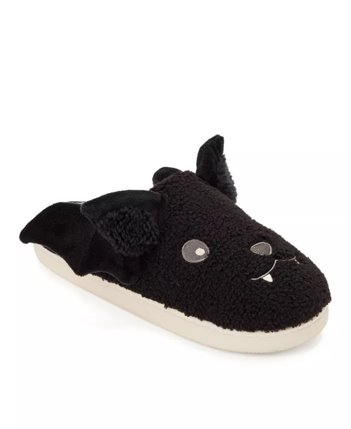 

Унисекс взрослые тапочки-шлепанцы с летучей мышью на Хэллоуин Dearfoams, черный