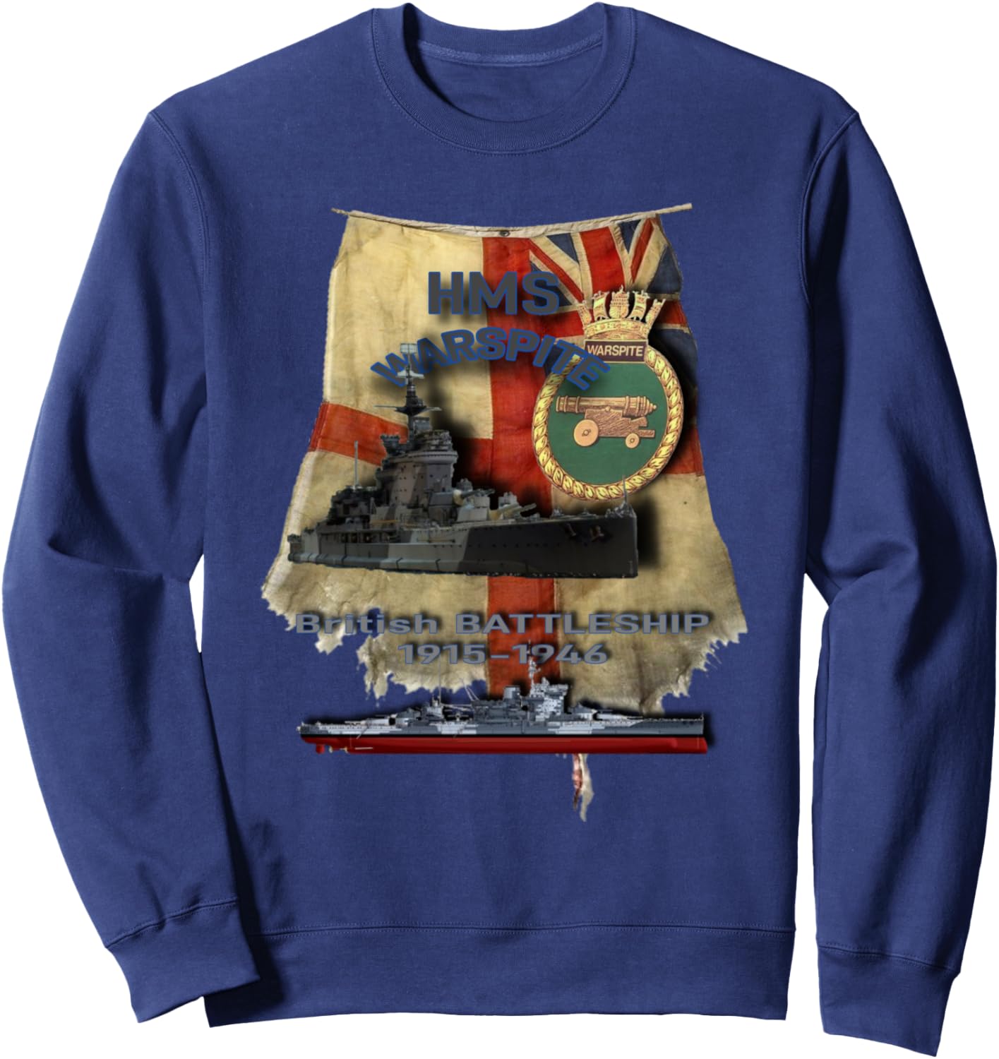 

Британская толстовка HMS Warspite, синяя Marine,Geschenkidee,Ww2,Hobby,Militar,Gaming