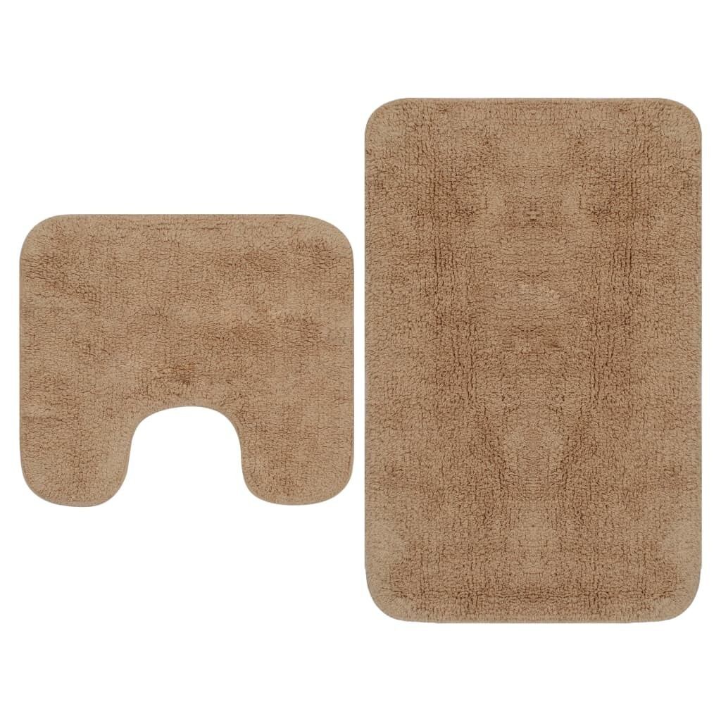 

Комплект ковриков для ванной 2 шт. Ткань бежевая DKD HOME DECOR, бежевый