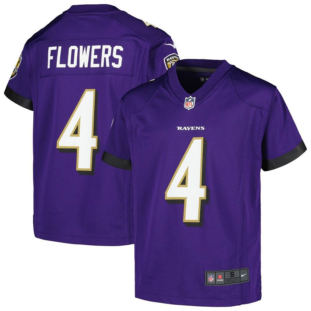 Молодежная игровая майка Nike Zay Flowers Purple Baltimore Ravens, цвет Rav Purple — фото 2