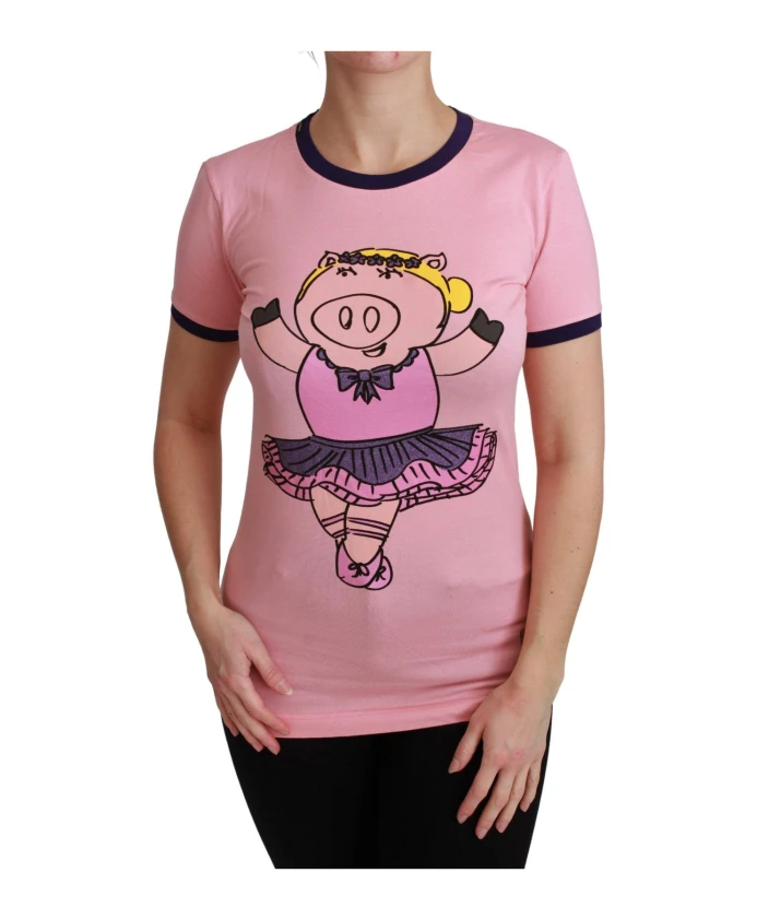 

Футболка балерины в честь Года Свиньи Dolce & Gabbana, розовый