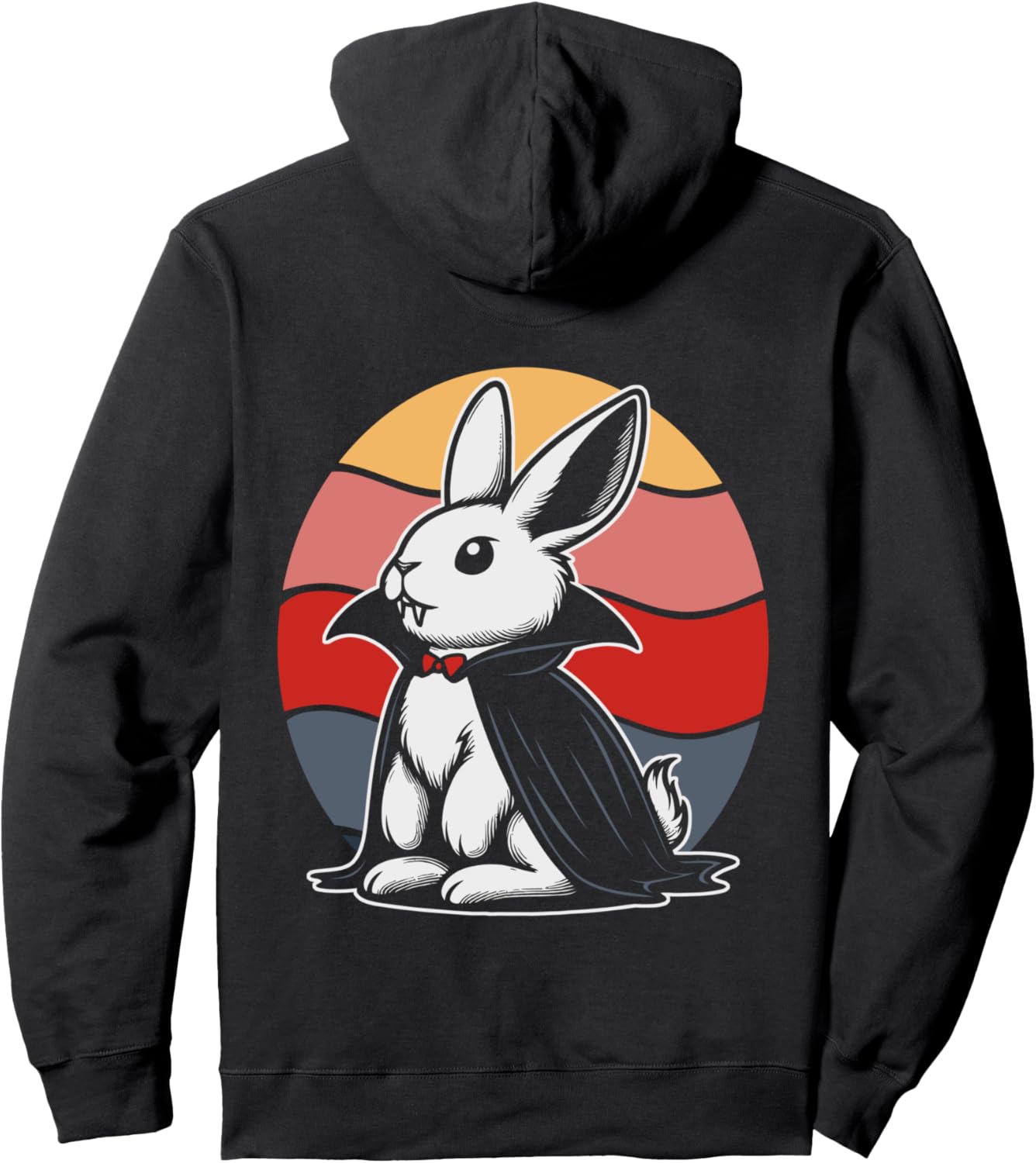 

Худи с изображением кролика-вампира Spooky Bunnies Vampire Hare, черный