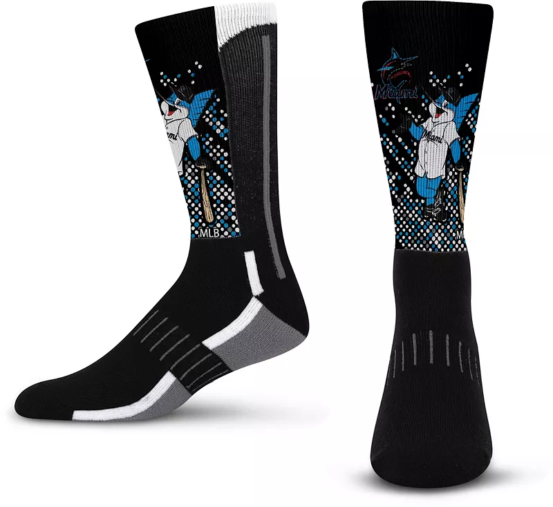 

Молодежные носки-талисманы Miami Marlins для босых ног For Bare Feet