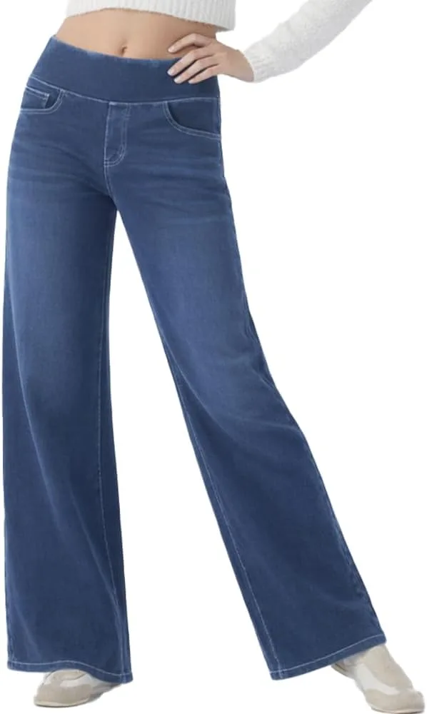 

Женские джинсы Wide-Leg с высокой посадкой и застежкой-молнией ANUHVERA