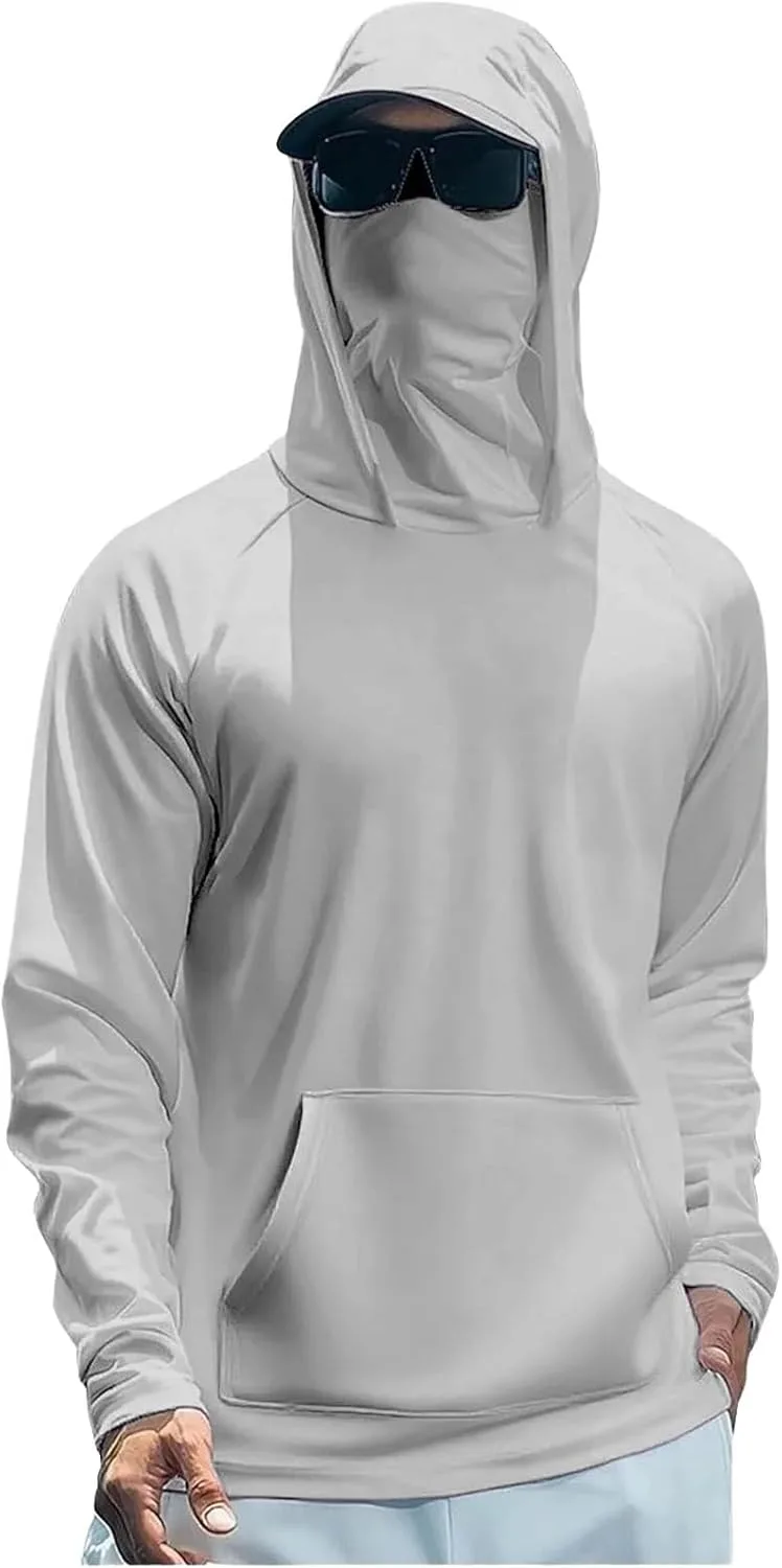 

CRNTCEM мужская футболка с капюшоном UPF 50+ для рыбалки и бега