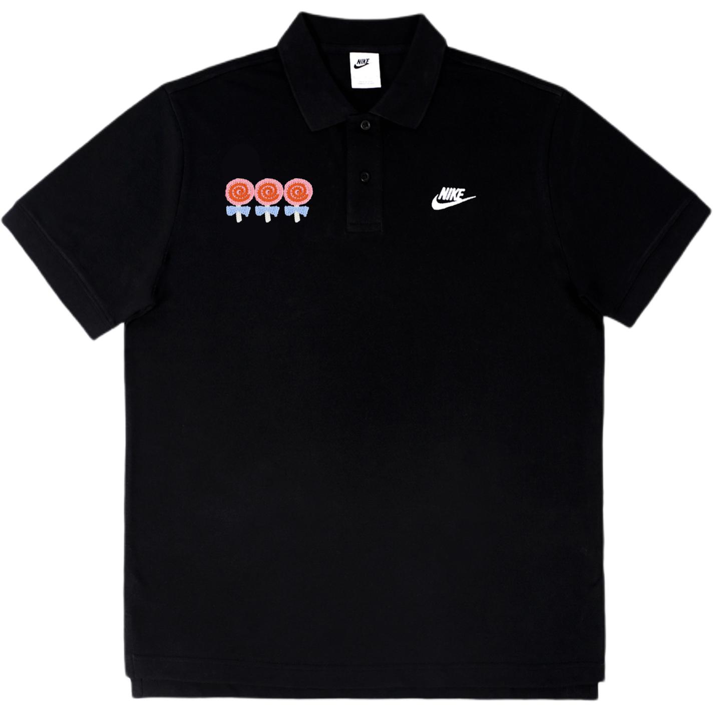 

Nike Мужская черная поло, Черный, Nike Мужская черная поло