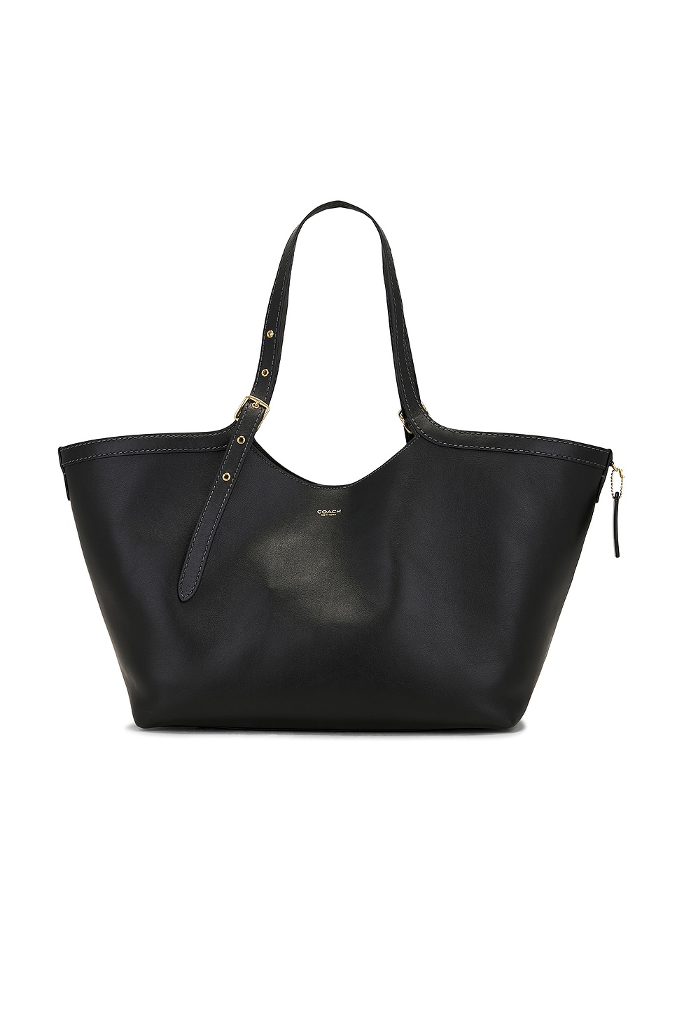 

Сумка из глазированной кожи gramercy tote Coach, black