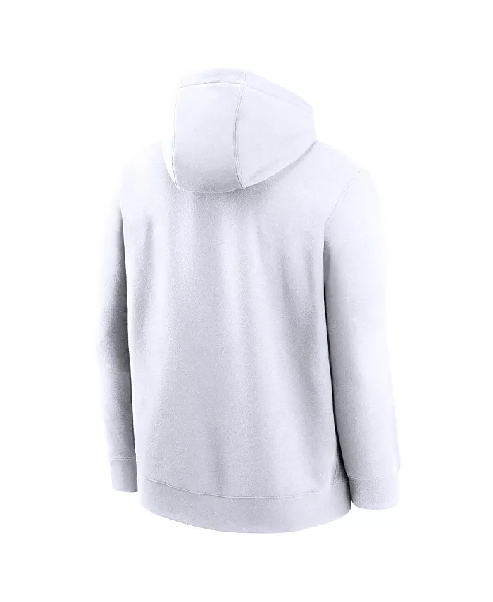Мужская белая толстовка с капюшоном Alabama Crimson Tide Primetime Alternate Logo Club Fleece Pullover Hoodie Nike — фото 2