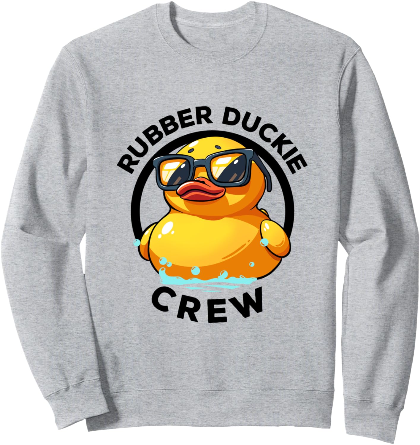 

Футболка с забавной резиновой уточкой Rubber Ducky Crew I Love Ducks Lovers Funny Rubber Duckie Cute Duck Lady Ducky Duck Mom, серый
