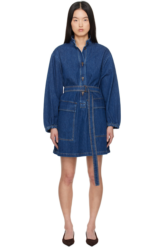 

Евроджинсовое мини-платье Weekend Max Mara, синий