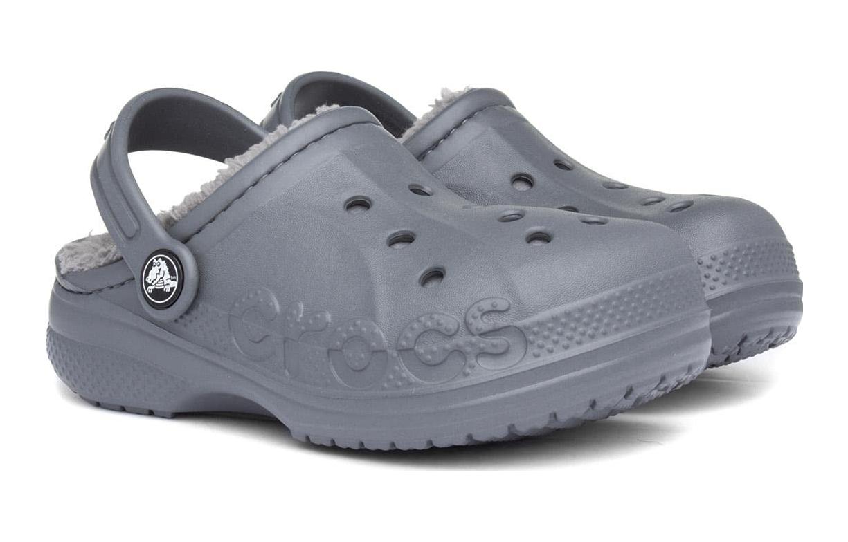 Детские перфорированные термо EVA шлепанцы Charcoal Gray Crocs, Charcoal серый — фото 4