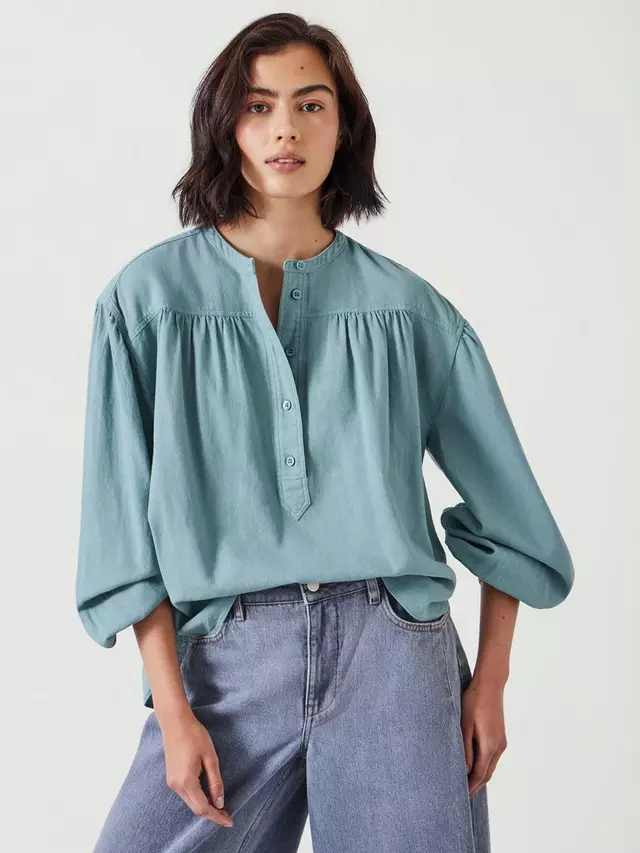

Топ HUSH Samantha Half Placket, цвет arctic