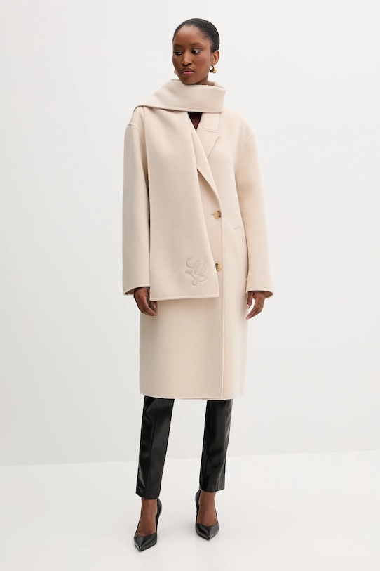 

Пальто с шерстью Liu Jo, бежевый