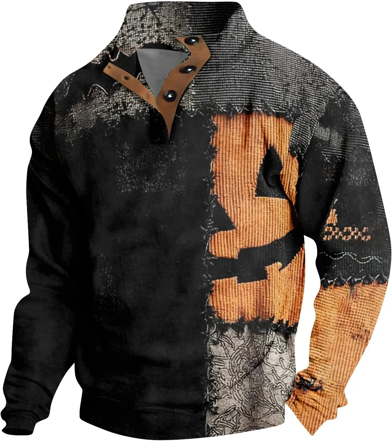 

Толстовка с принтом тыквы на Хэллоуин FQZWONG