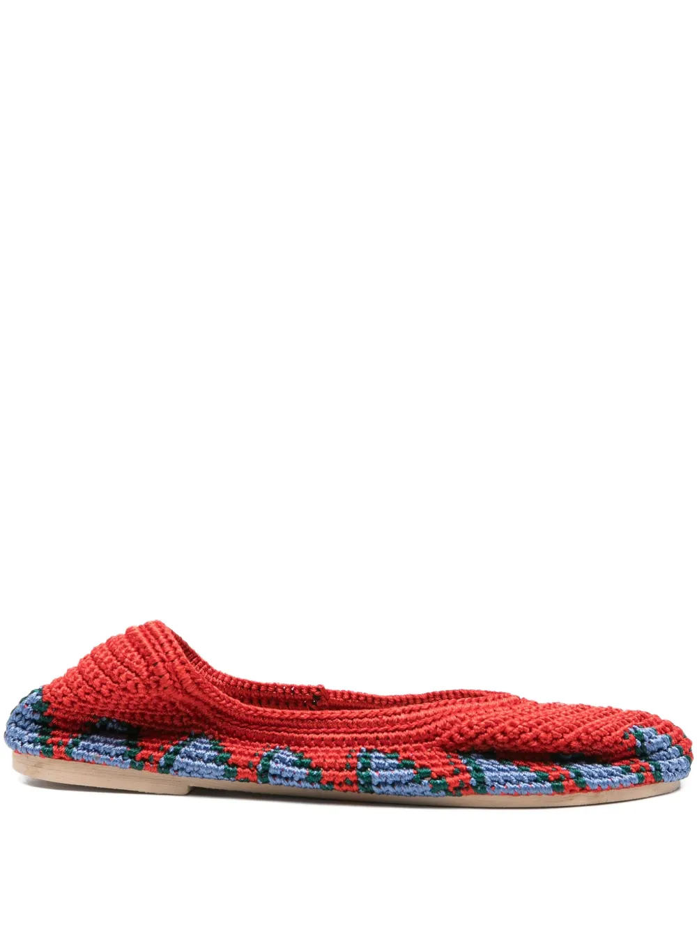 Балетки в технике кроше SLO_HAND_MADE, красный