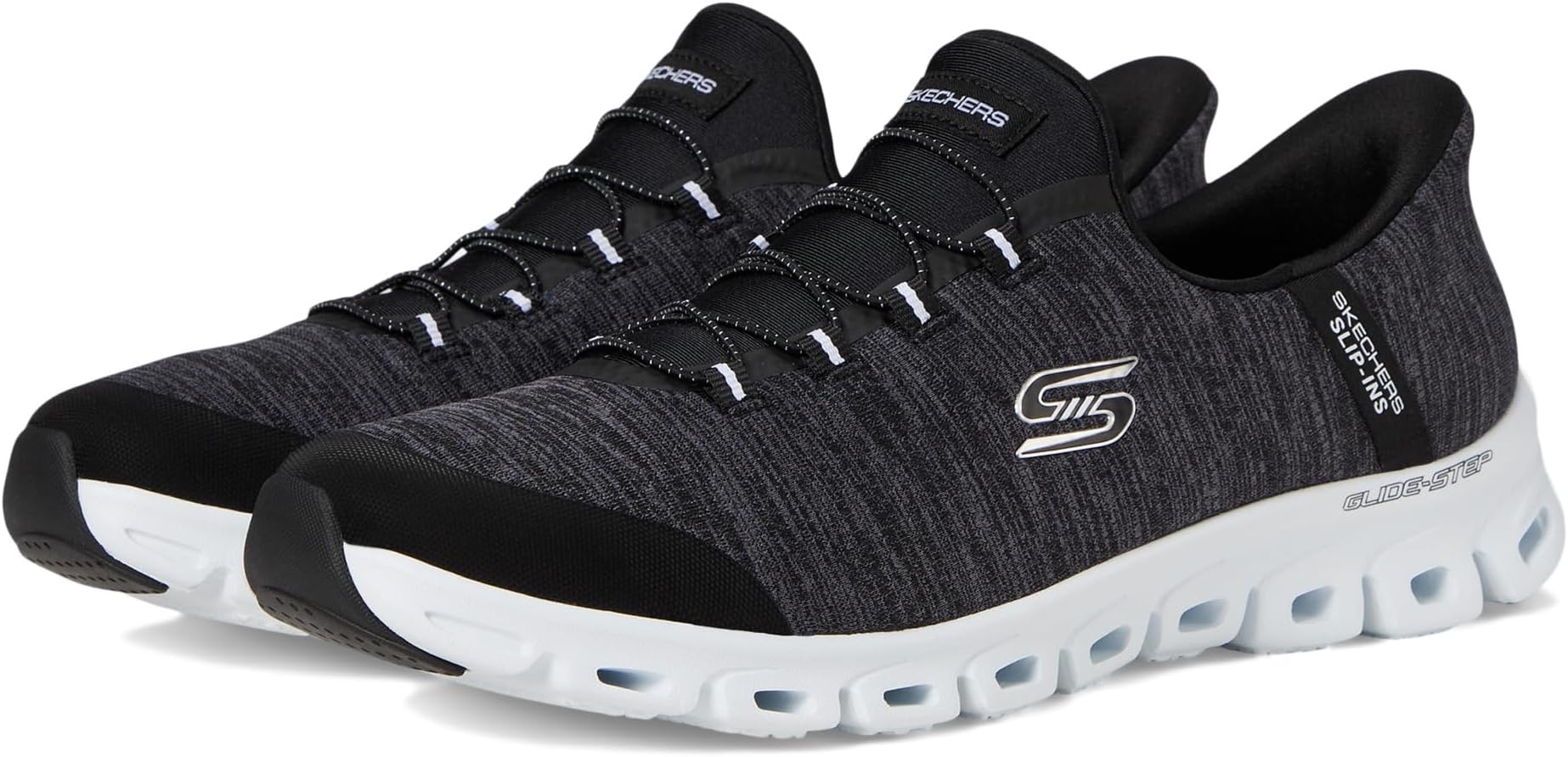 Кроссовки SKECHERS Women's Glide Step Peak Hands Free Slip-Ins, Black White
