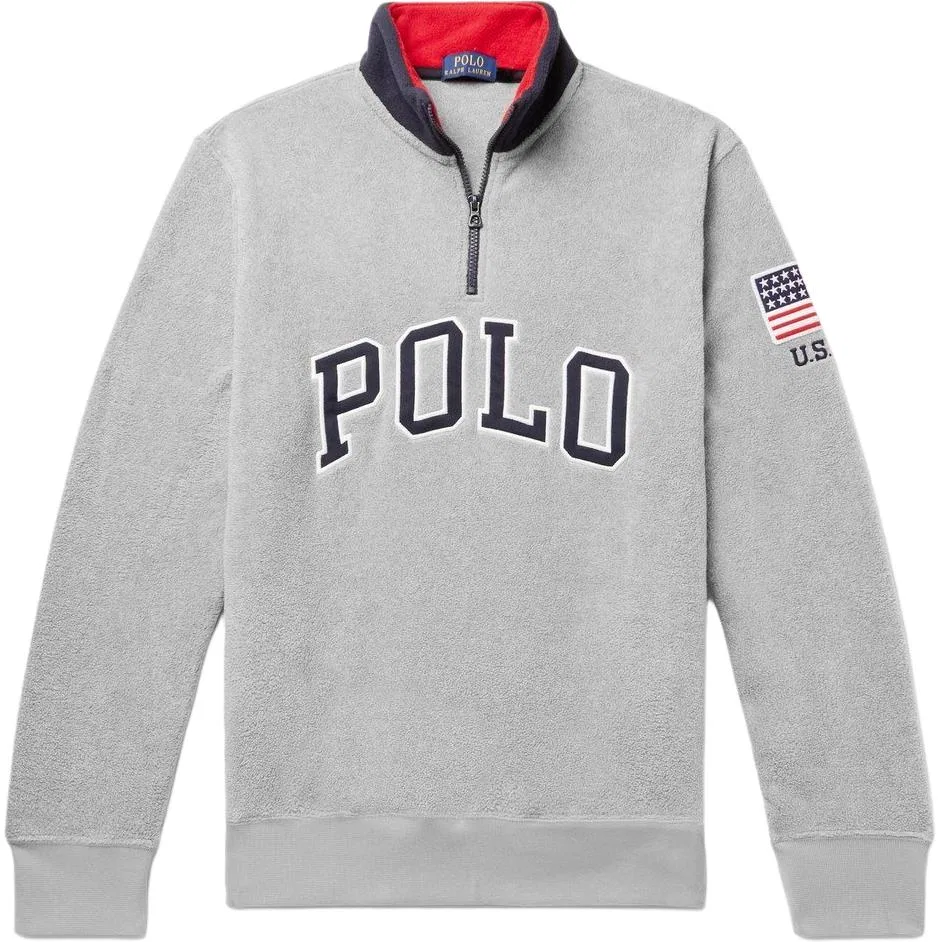 Свитшот мужской серый Polo Ralph Lauren
