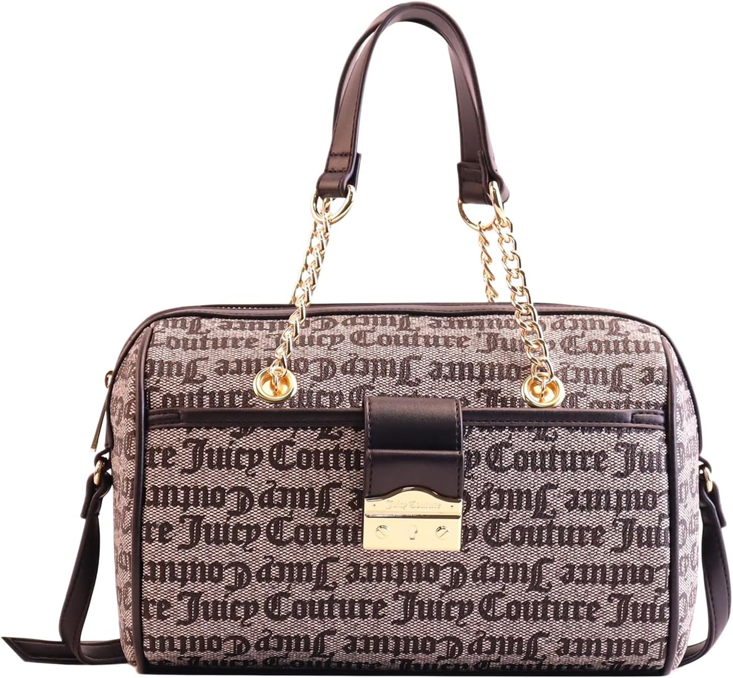 

Сумка Juicy Couture Pop That Lock Satchel, цвет Black/Beige