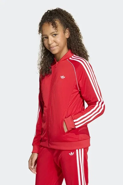 Толстовка детская с капюшоном Adidas Originals, красный — фото 4
