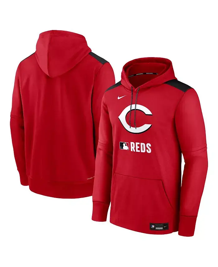 

Мужская красная толстовка с капюшоном Authentic Collection Performance от Cincinnati Reds Nike