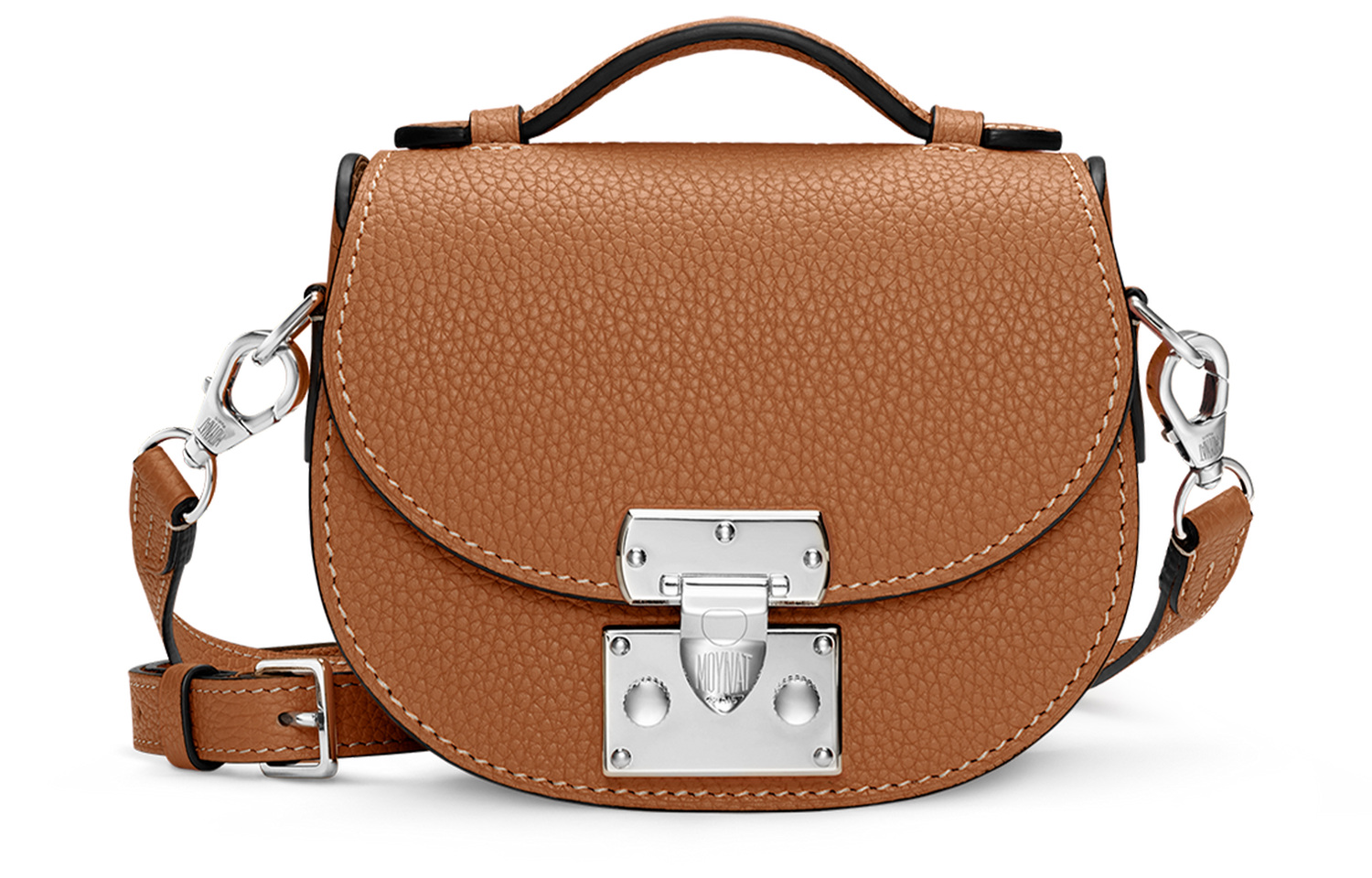 

Сумка через плечо мини Taurillon Blush из коричневой телячьей кожи Moynat