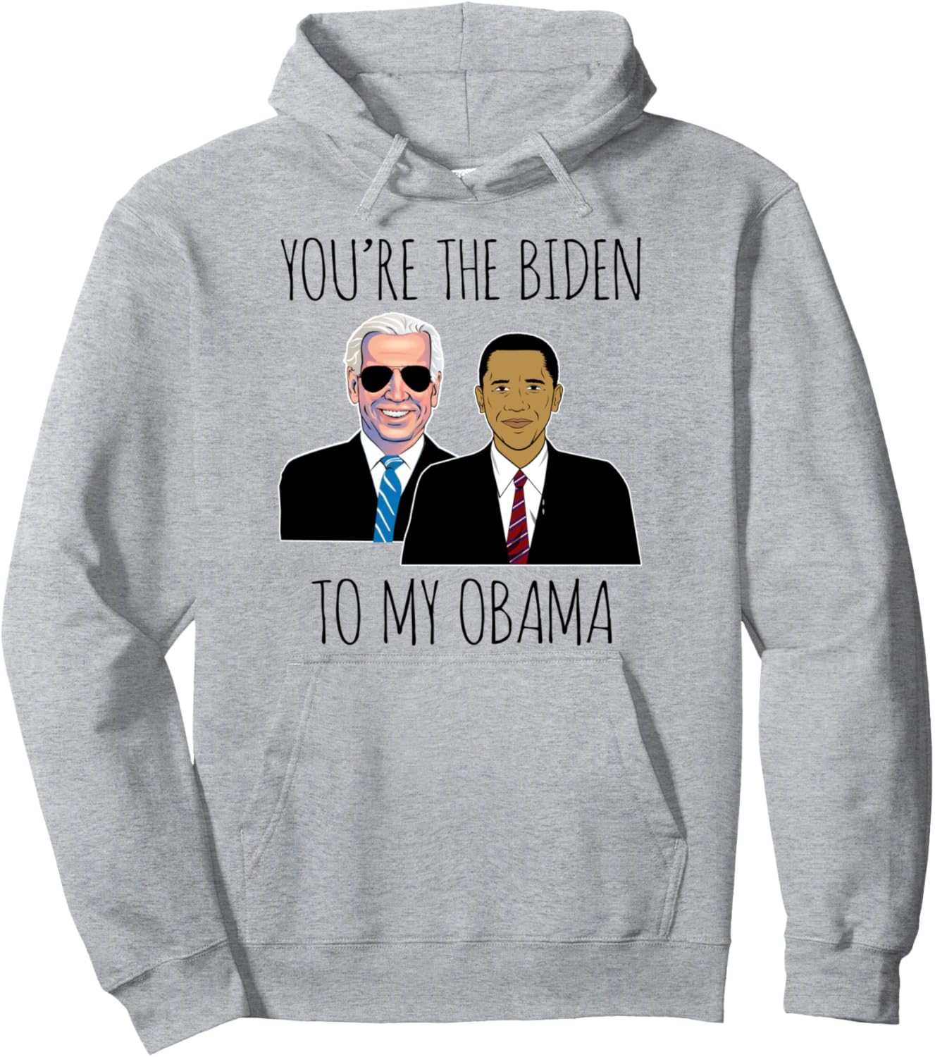 

Толстовка с надписью «Дружба Обамы и Байдена: политический подарок» Barack Obama Joe Biden Best Friend Gift, серый