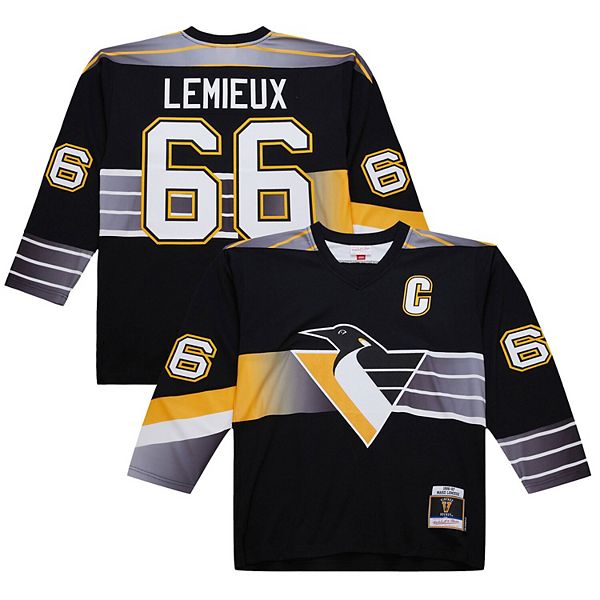 

Футболка мужская mario lemieux black pittsburgh penguins 1996-97 power play Mitchell & Ness
