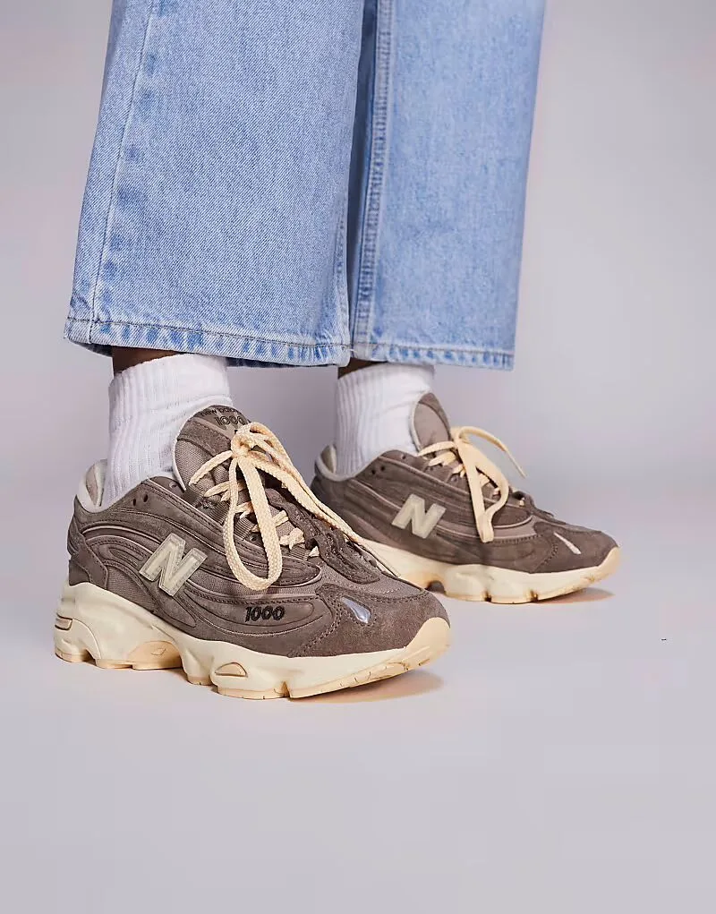 Кроссовки New Balance M1000 унисекс коричневого цвета