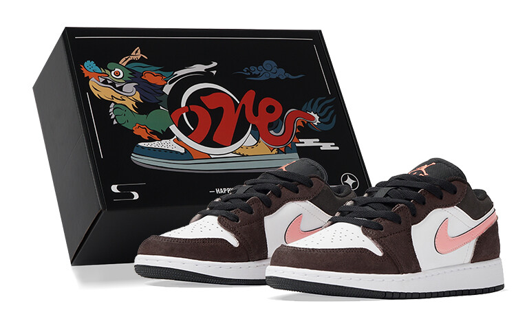 

Jordan Air Jordan 1 винтажные баскетбольные кроссовки женские, Brown/Pink