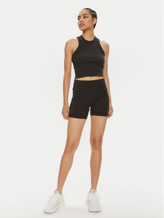 Топ slim fit Lounge IR8785 Adidas, черный — фото 2