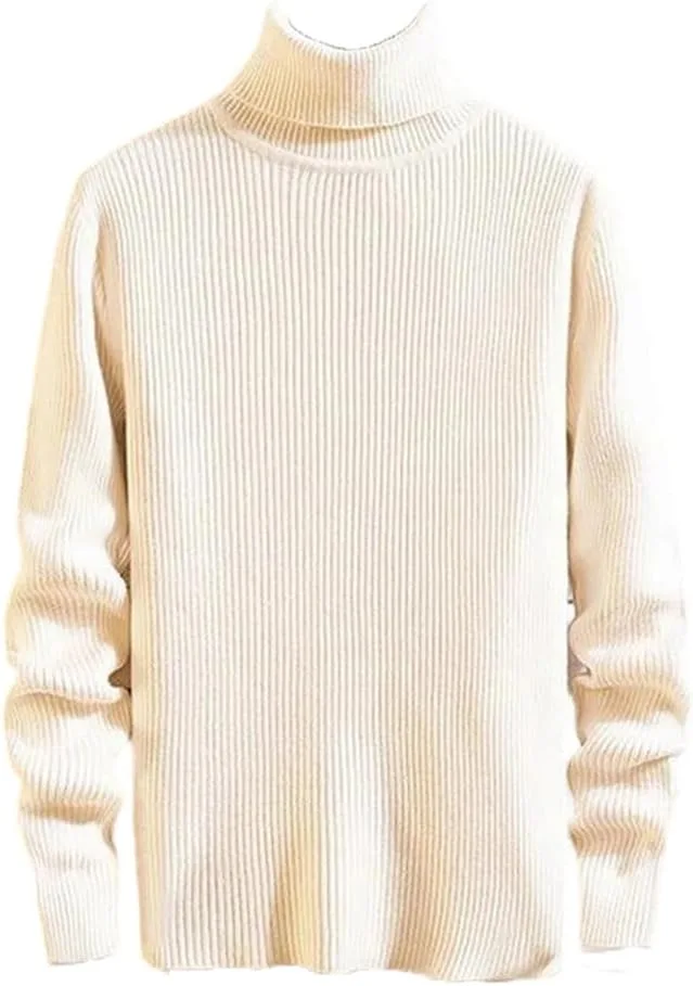 

Мужской свитер водолазка теплый вязаный