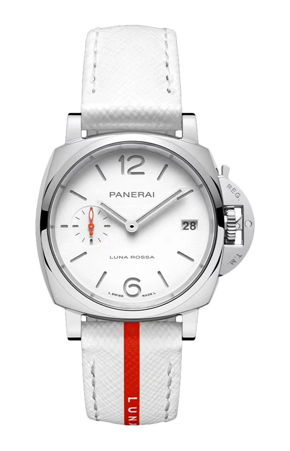 ЛЮМИНОР ДУЭ ЛУНА РОССА 38 ММ - PAM01378 PANERAI, серебряный