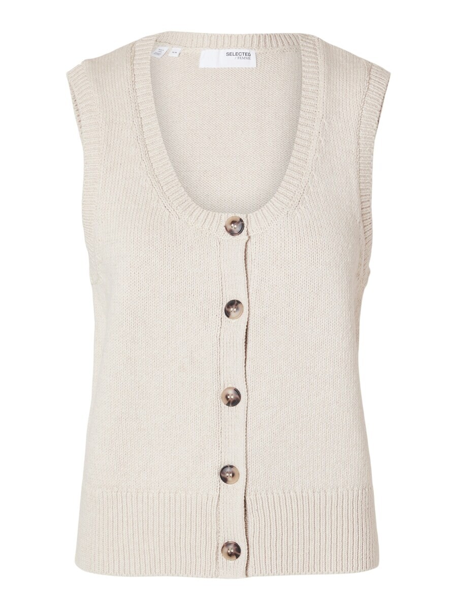 

Вязаный кардиган SELECTED FEMME Knitted Vest SLFJILLI, экрю