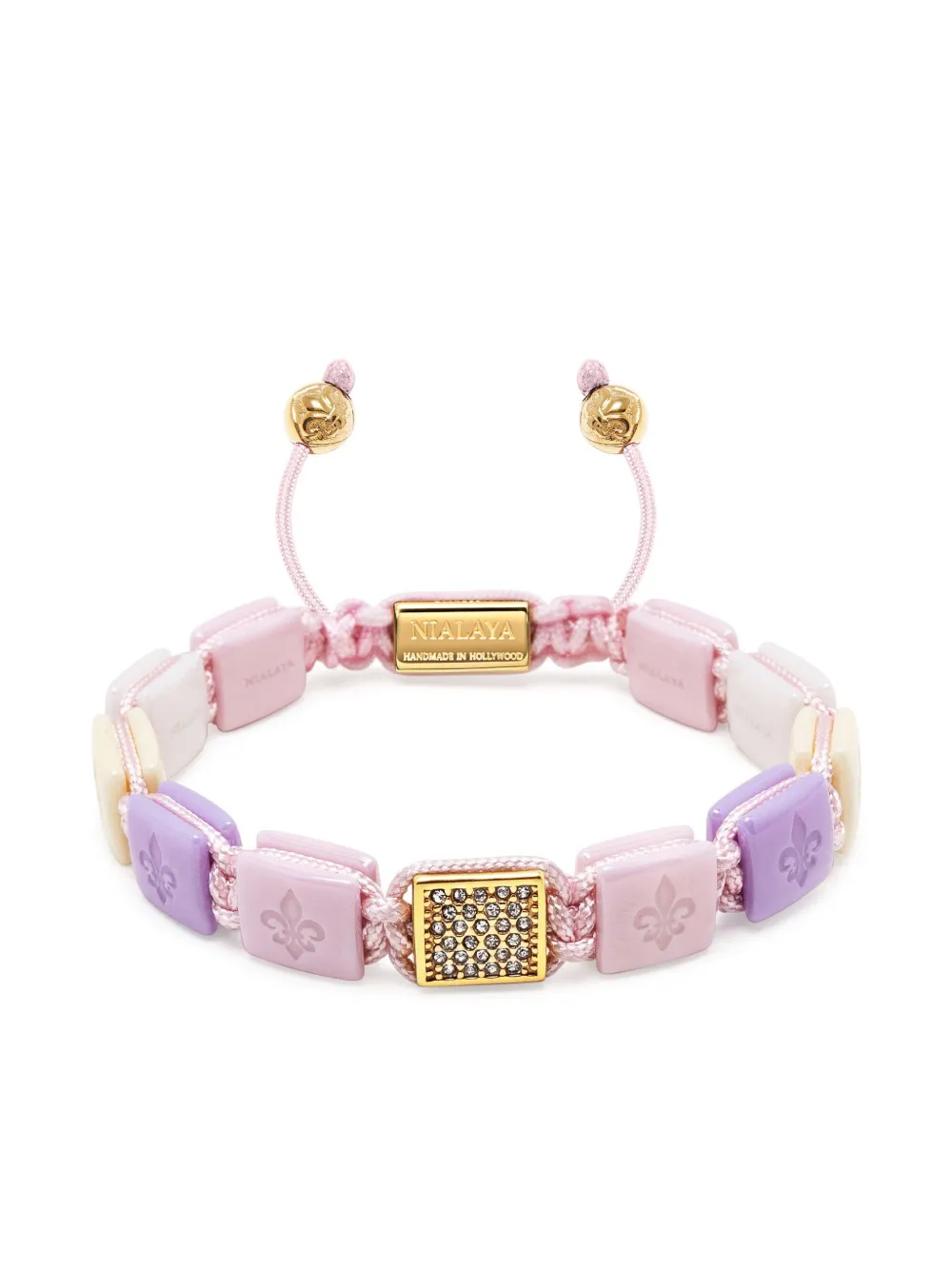 

Браслет Ceramic Flatbead Nialaya Jewelry, розовый