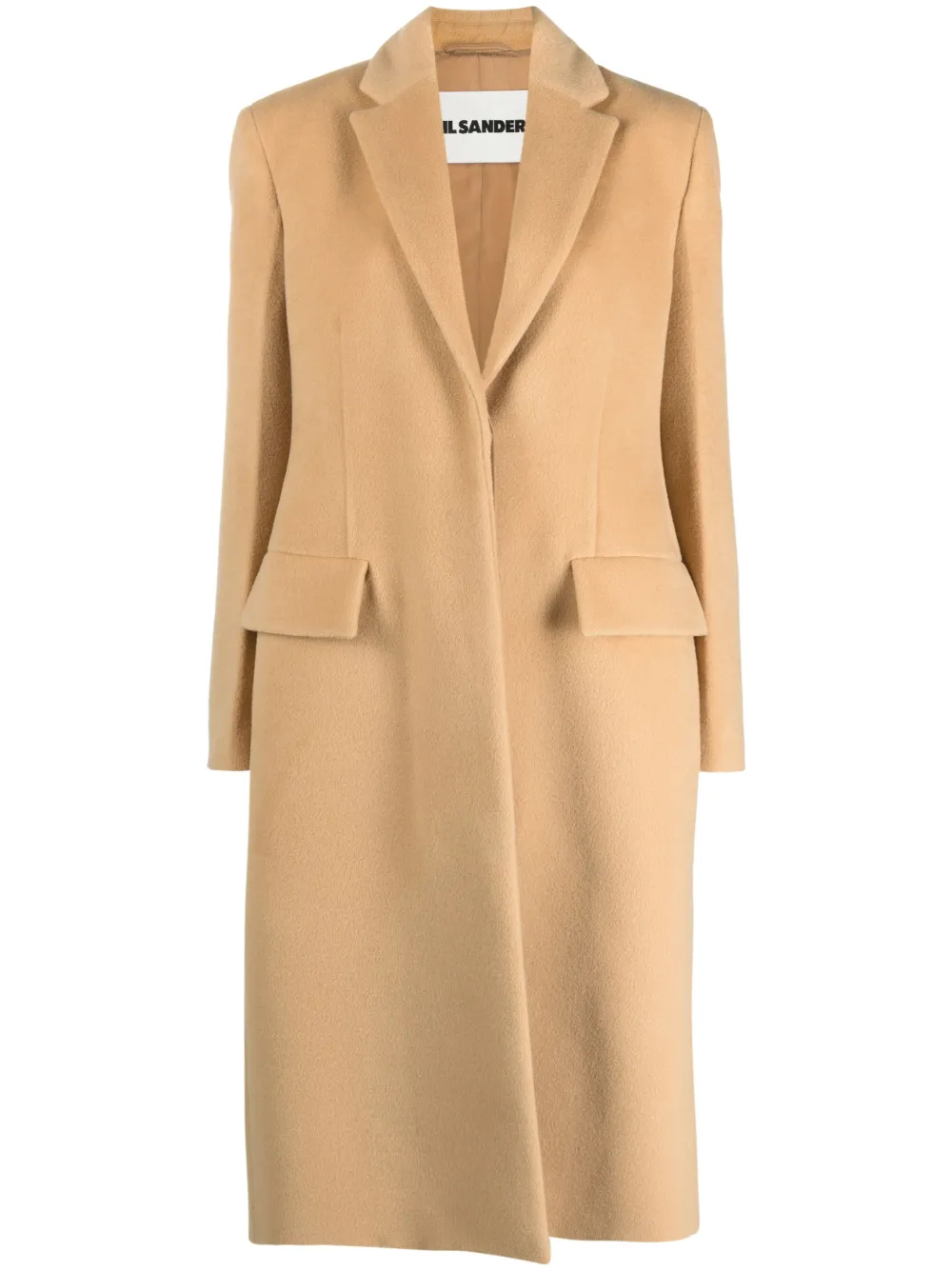 

Однобортное пальто из вирджинской шерсти JIL SANDER, нейтральный