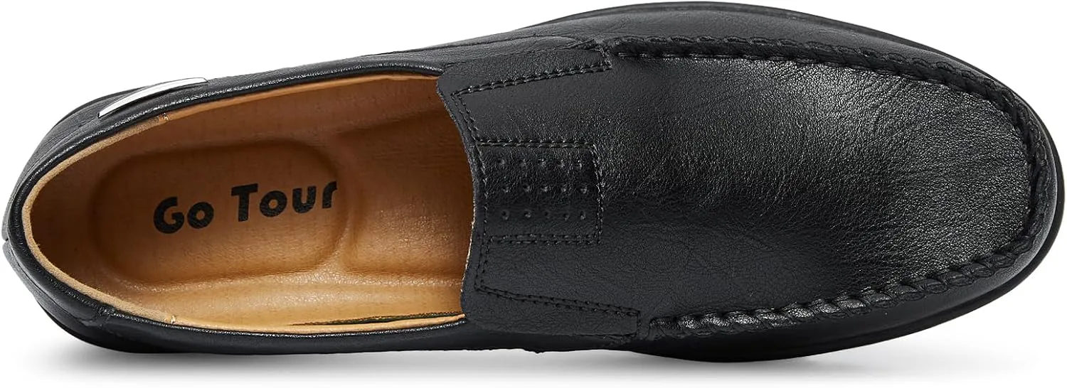 

Мужские повседневные кожаные модные слипоны Go Tour, черный