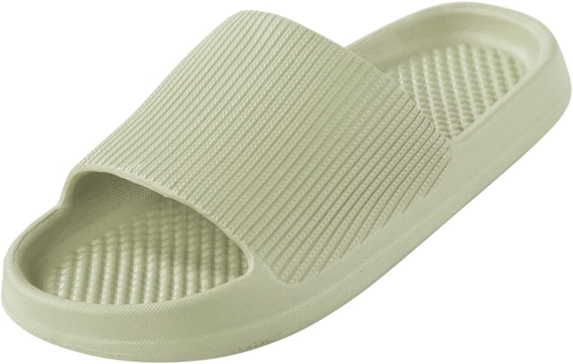 

Тапочки-подушки для женщин и мужчин, тапочки для душа, легкие нескользящие тапочки для ванной, пляжные сандалии, для дома и улицы Generic, зеленый