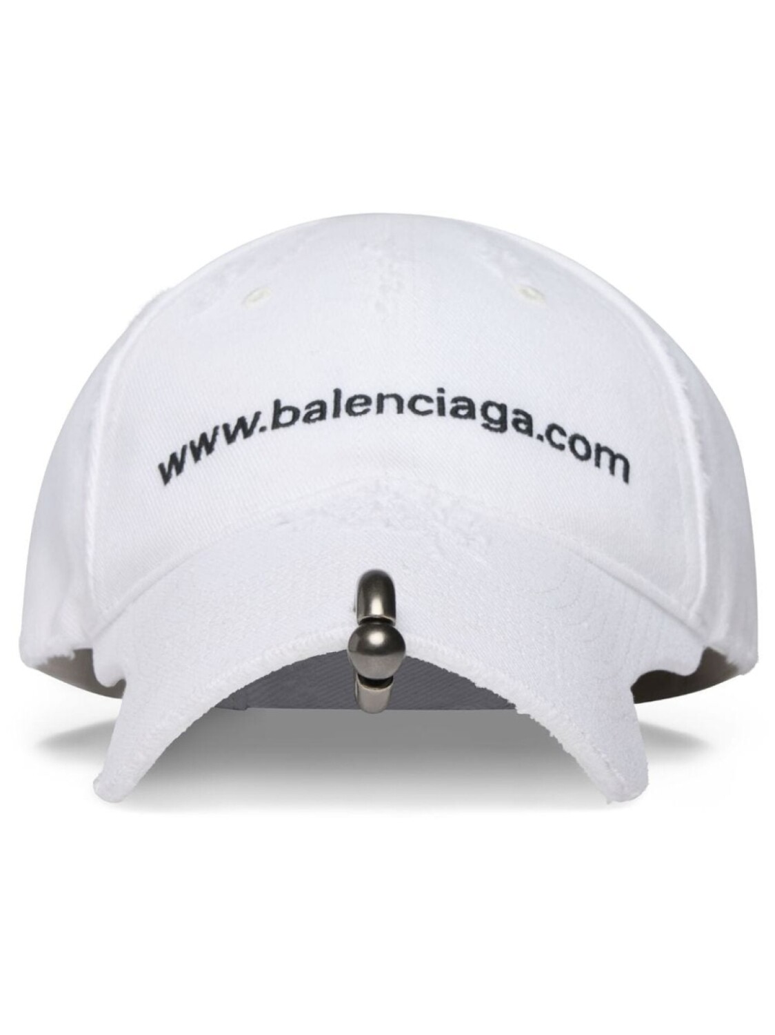 

Balenciaga шестипанельная кепка с вышитым логотипом, белый