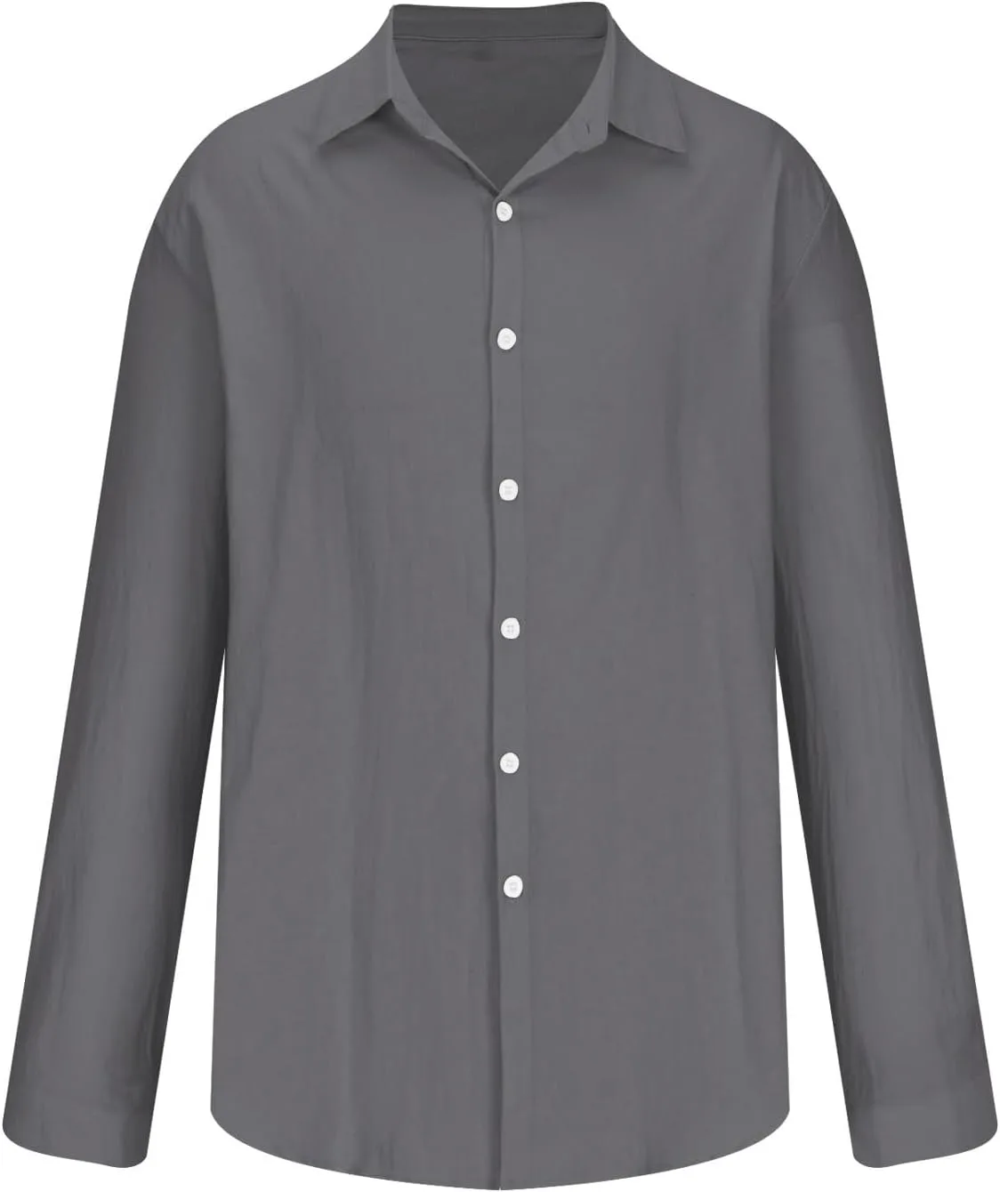 Летняя рубашка для мужчин, Long Sleeve, Breathable, Casual, Loose — фото 3