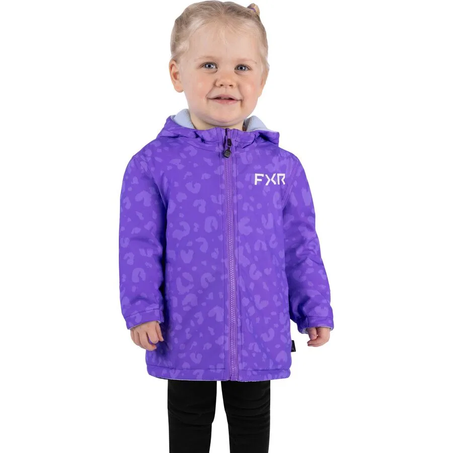 Двусторонняя куртка для малышей Fxr, Amethyst Cheetah/Maui Blue — фото 2