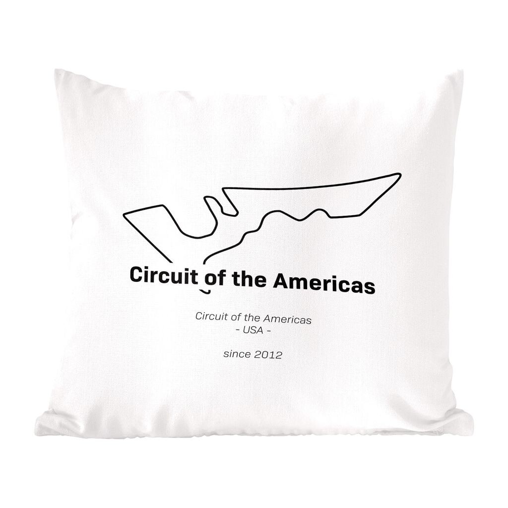 

Декоративная подушка MuchoWow, подушка для дивана, декоративная подушка для гостиной, 60 x 60 см, Формула 1 - США - гоночная трасса - чехол на подушку - хлопчатобумажная ткань - декоративные наволочки