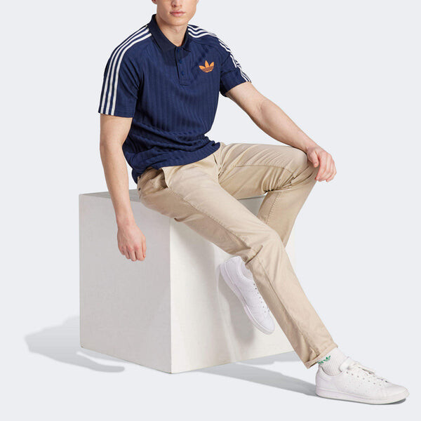 Рубашка-Поло оригинальные adicolor винтажная рубашка-поло 70-х годов Adidas, индиго — фото 4