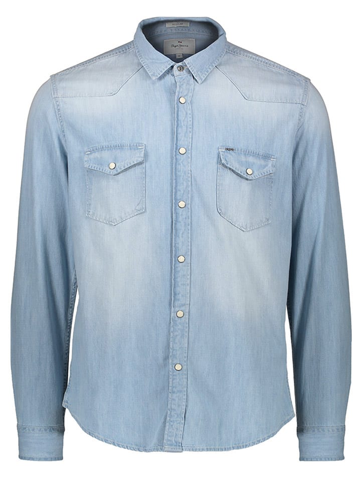 

Рубашка Pepe Jeans, светло-синий