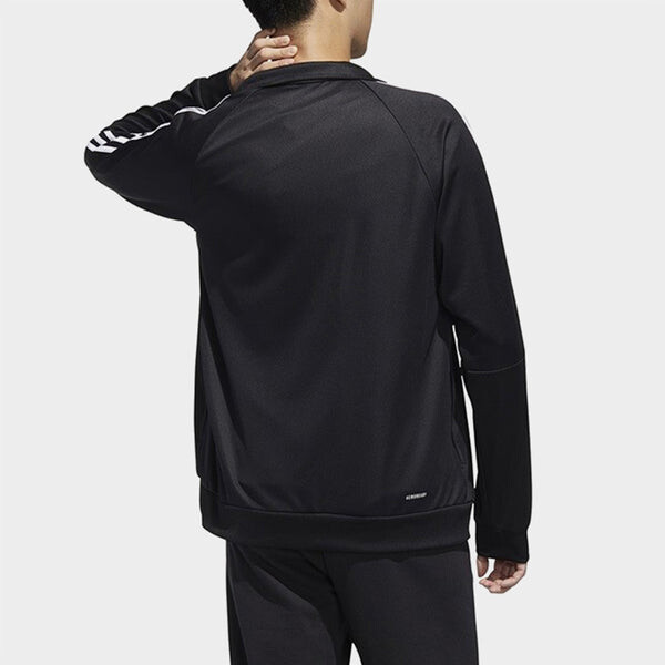 Куртка adidas Soccer/Football Training Sports Windproof Stand Collar Jacket Black, черный — фото 4